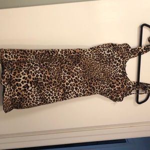 LEOPARD PRINT MINI DRESS